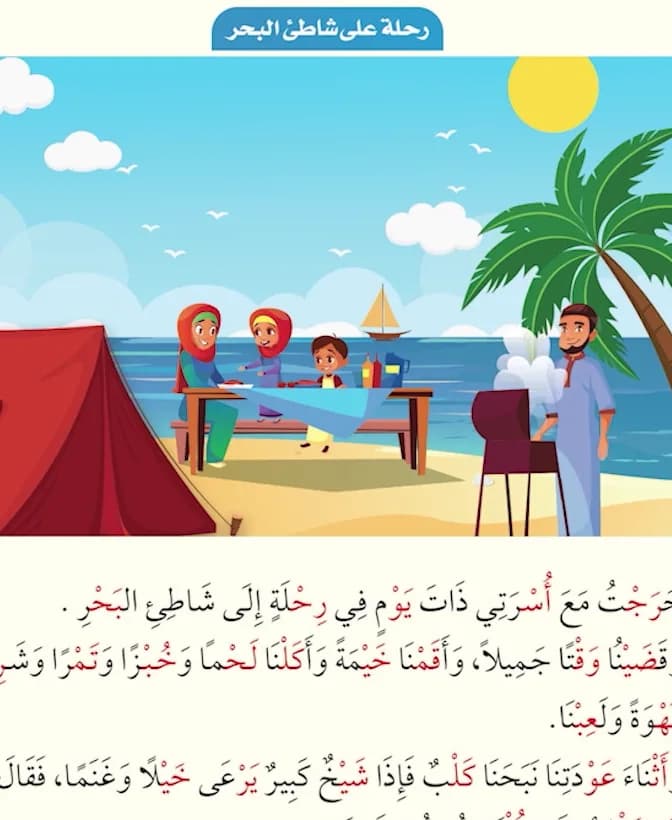 قراءة وفهم: رحلة على شاطئ البحر
